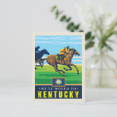 Wir sind nach Kentucky gezogen Einladungspostkarte (Stehend Vorderseite)