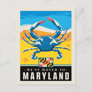 Wir sind nach Maryland gezogen Einladungspostkarte