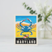 Wir sind nach Maryland gezogen Einladungspostkarte (Stehend Vorderseite)