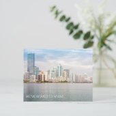 Wir sind nach Miami Florida Beach Foto umgezogen Postkarte (Stehend Vorderseite)