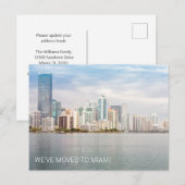 Wir sind nach Miami Florida Beach Foto umgezogen Postkarte (Vorne/Hinten)