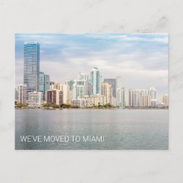 Wir sind nach Miami Florida Beach Foto umgezogen Postkarte