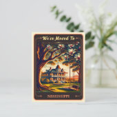Wir sind nach Mississippi gezogen | Vintage Postka Postkarte (Stehend Vorderseite)