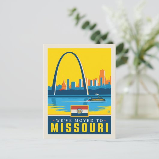 Wir sind nach Missouri gezogen Einladungspostkarte (Stehend Vorderseite)