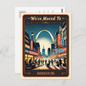 Wir sind nach Missouri gezogen | Vintage Postkarte (Vorne/Hinten)