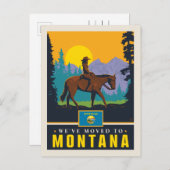 Wir sind nach Montana gezogen Einladungspostkarte (Vorne/Hinten)
