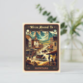 Wir sind nach Montana gezogen | Vintage Postkarte (Stehend Vorderseite)
