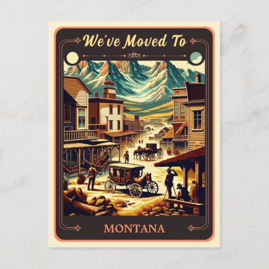 Wir sind nach Montana gezogen | Vintage Postkarte (Vorderseite)