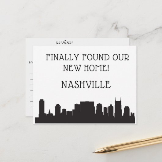 Wir sind nach Nashville gezogen Postkarte (Vorderseite/Rückseite Beispiel)