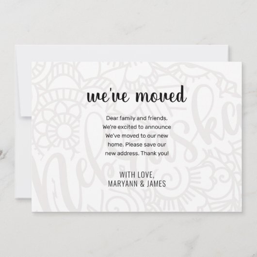 Wir sind nach Nebraska-Staat umgezogen, Floral Man Ankündigung (Rückseite)