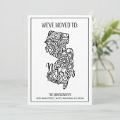 Wir sind nach New Jersey Staat Floral Mandala gezo Ankündigung (Stehend Vorderseite)