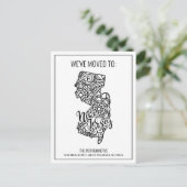 Wir sind nach New Jersey Staat Floral Mandala über Ankündigungspostkarte (Stehend Vorderseite)