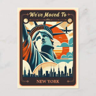 Wir sind nach New York gezogen Vintage-Postkarte Postkarte
