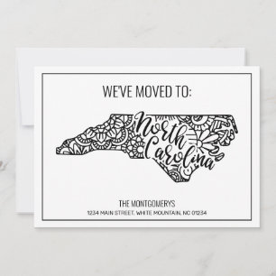 Wir sind nach North Carolina Staat Floral Mandala Ankündigung