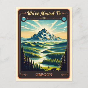 Wir sind nach Oregon gezogen Vintage-Postkarte Postkarte