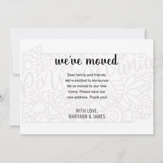 Wir sind nach Pennsylvania Staat Floral Mandala üb Ankündigung (Rückseite)