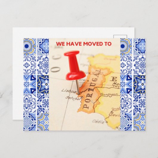 Wir sind nach Portugal gezogen Postkarte (Vorne/Hinten)
