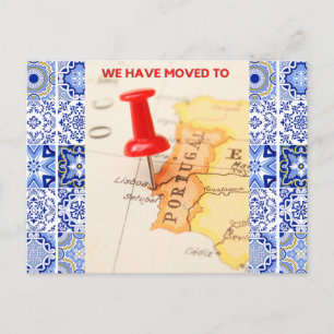 Wir sind nach Portugal gezogen Postkarte