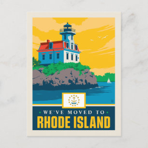 Wir sind nach Rhode Island umgezogen Einladungspostkarte