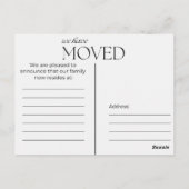 Wir sind nach Seattle gezogen Postkarte (Rückseite)