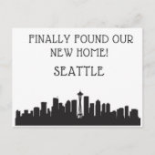Wir sind nach Seattle gezogen Postkarte (Vorderseite)
