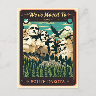 Wir sind nach South Dakota gezogen Vintage-Postk Postkarte