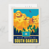Wir sind nach Süddakota gezogen Einladungspostkarte (Vorne/Hinten)