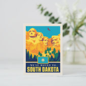 Wir sind nach Süddakota gezogen Einladungspostkarte (Stehend Vorderseite)