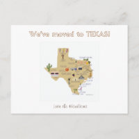 Wir sind nach Texas Postcard umgezogen
