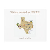 Wir sind nach Texas Postcard umgezogen
