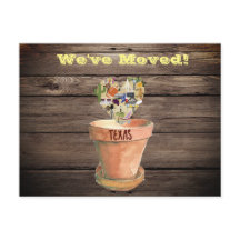 Wir sind nach Texas Postcard umgezogen