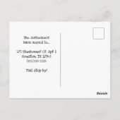 Wir sind nach Texas rosa Herz gezogen Postkarte (Rückseite)