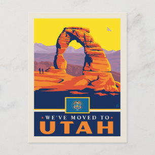 Wir sind nach Utah gezogen Einladungspostkarte