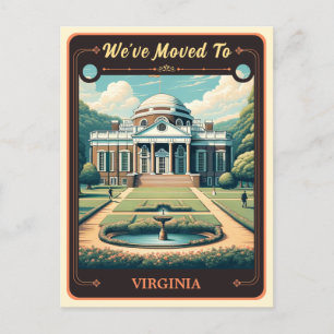 Wir sind nach Virginia gezogen Vintage-Postkarte Postkarte