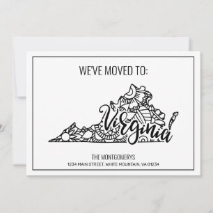 Wir sind nach Virginia Staat Floral Mandala überge Ankündigung