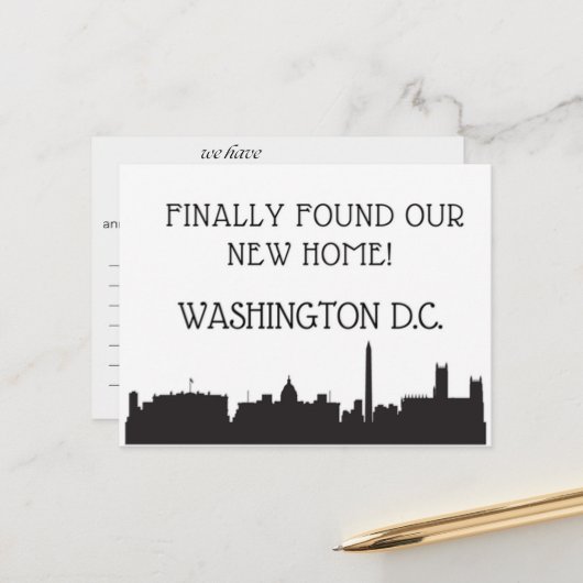 Wir sind nach Washington gegangen, D.C. Postkarte (Vorderseite/Rückseite Beispiel)