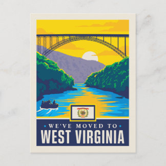 Wir sind nach West Virginia gezogen Einladungspostkarte