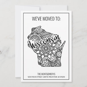 Wir sind nach Wisconsin Staat Floral Mandala überg Ankündigung