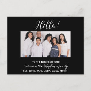 Wir sind neu in der Ankündigung des Fotos der Nach Postkarte