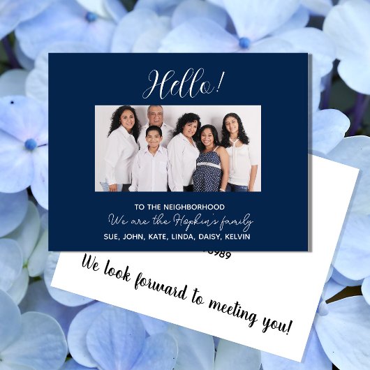 Wir sind neu in der Ankündigung des Fotos der Nach Postkarte