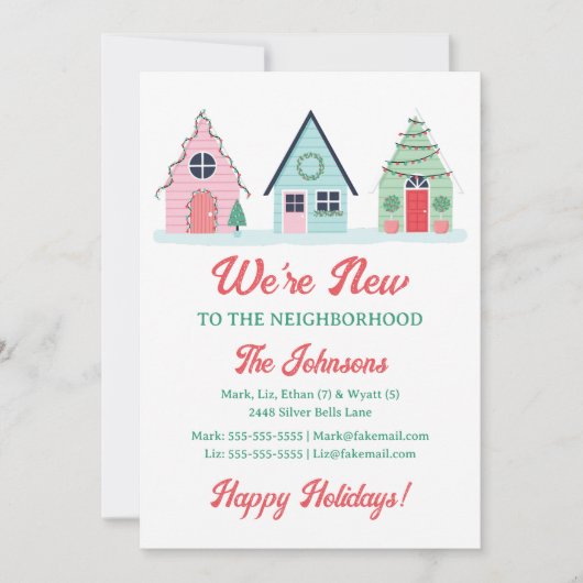 Wir sind neu in der Nachbarschafts-Ferienkarte Einladung (Vorderseite)