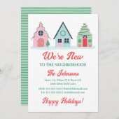 Wir sind neu in der Nachbarschafts-Ferienkarte Einladung (Vorne/Hinten)
