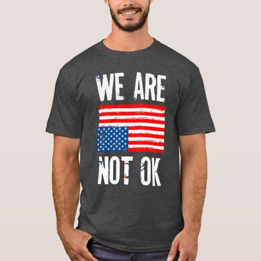 Wir sind nicht auf dem Kopf der amerikanischen Fah T-Shirt (Vorderseite)