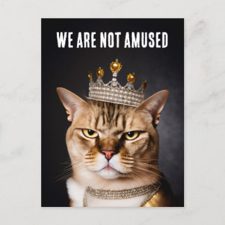 Wir sind nicht erstaunt, wie eine königliche graue postkarte