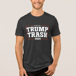 Wir sind nicht Müll VoteTrump 2024 Trump Unterstüt Tri-Blend Shirt