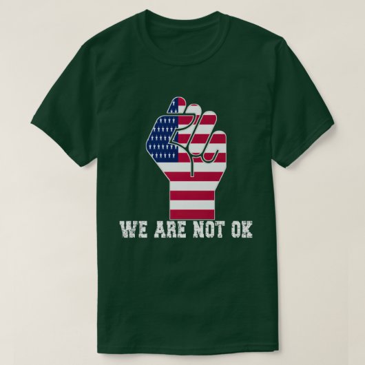 Wir sind nicht Ok USA Flag Upside Down TShirt (Design vorne)