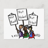 Wir sind nicht rassistisch, gewalttätig oder schwe postkarte (Vorderseite)