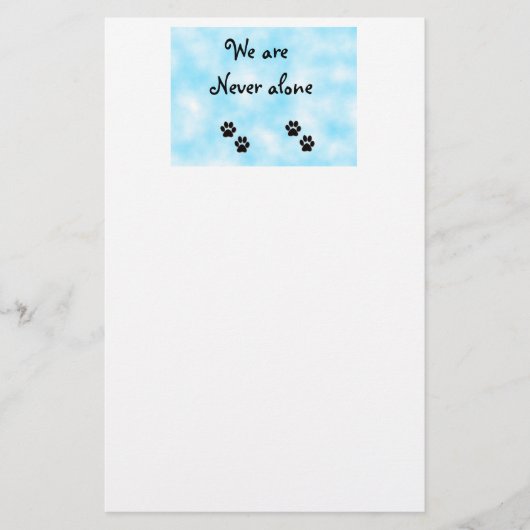 Wir sind nie allein in Schreibwaren Briefpapier (Vorderseite)