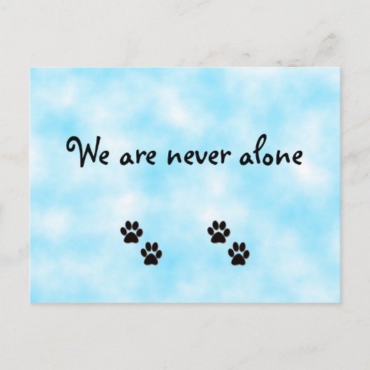 Wir sind nie allein Postkarte (Vorderseite)