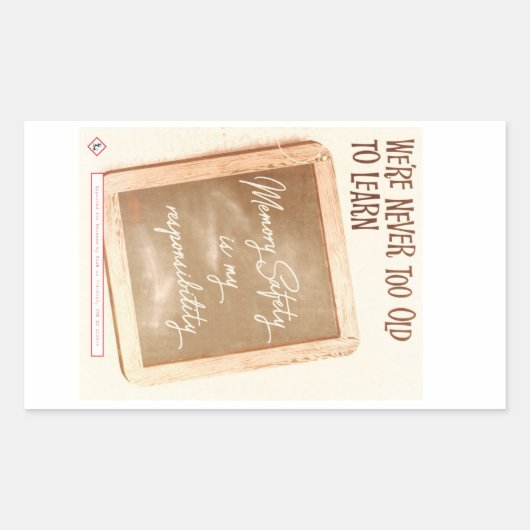 Wir sind nie zu alt, um Aufkleber zu lernen (Vorderseite)